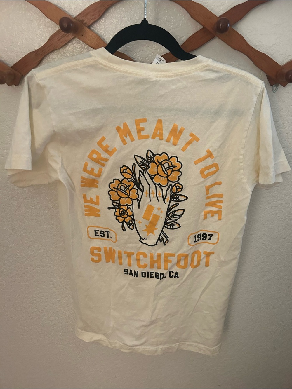 Switchfoot Graphic Tee - Cream with Yellow Print